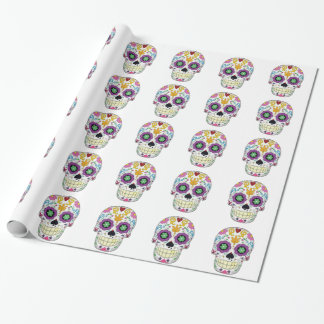 Caveira colorida com fundo branco presentpapper