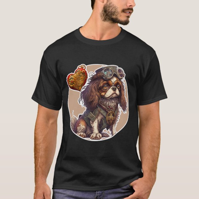 Cavelier Kung Charles Spain Hund T-Shirt (Framsida)