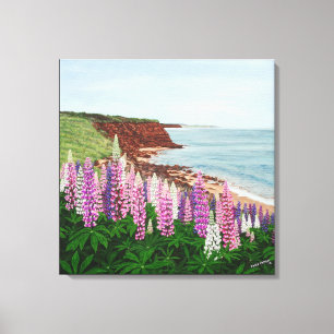 Cavendish Cliffs och Vår Lupins Kanvastryck