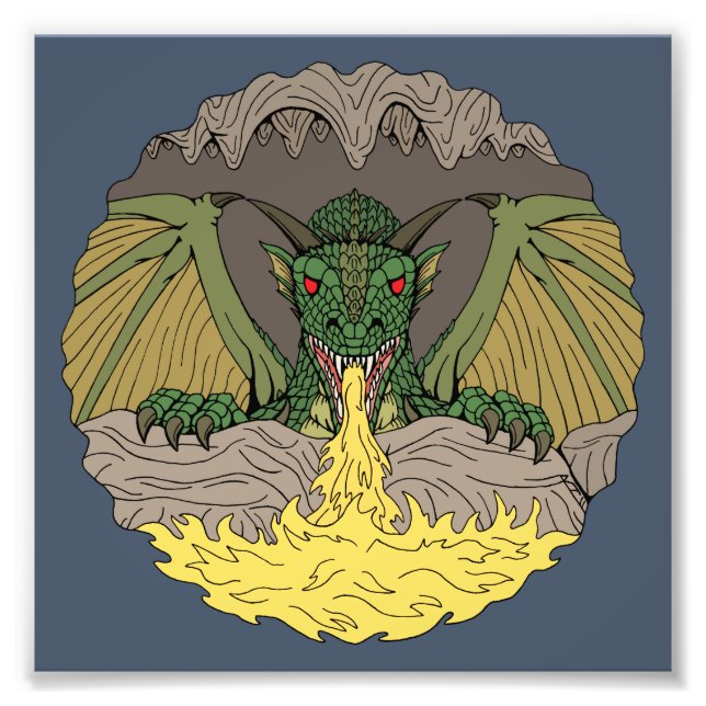 Cavern Dragon 2016 Fototryck (Framsidan)
