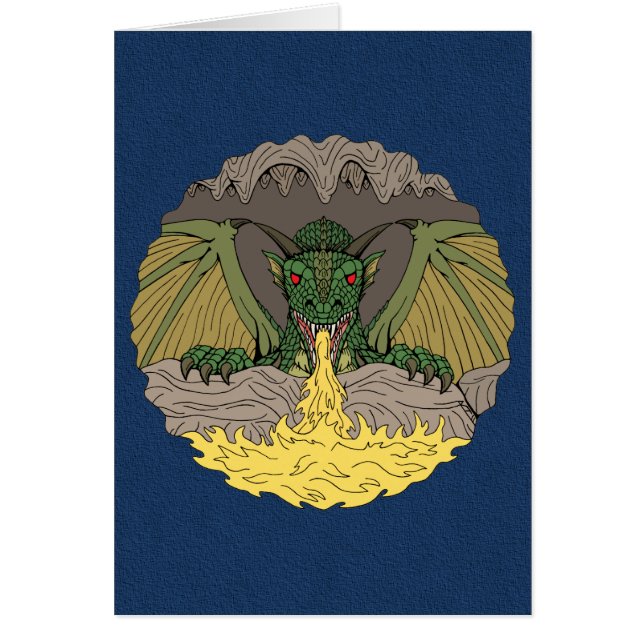Cavern Dragon 2016-gratulationskort Hälsningskort (Framsidan)