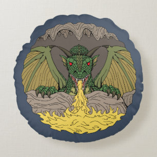 Cavern Dragon 2016 Rund Kudde