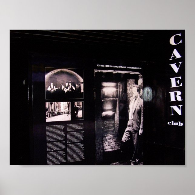 Cavern Klubb Original Entrance, Liverpool, Storbri Poster (Framsidan)