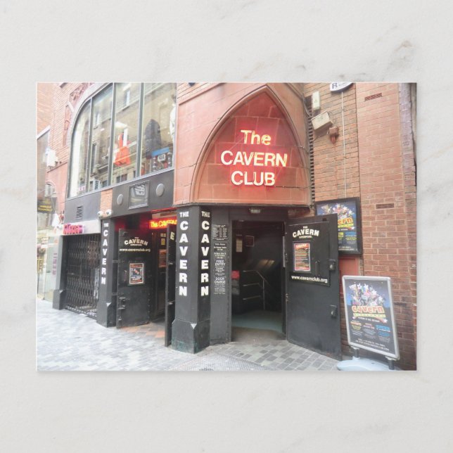 Cavern-Klubben i Liverpools Mathew Street Vykort (Framsida)