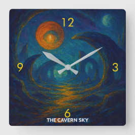 Cavern Sky Fyrkantig Klocka