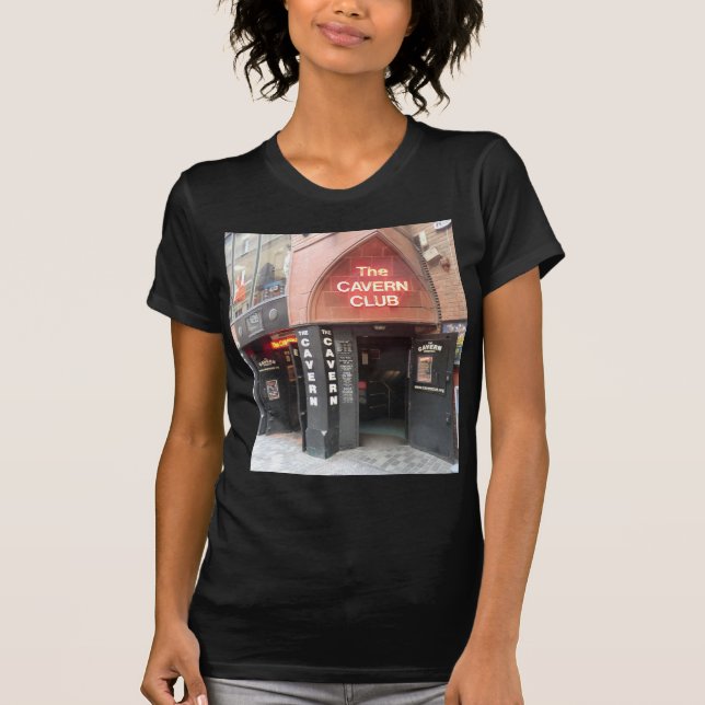 Cavernklubben i Liverpools den Mathew gatan T Shirt (Framsida)