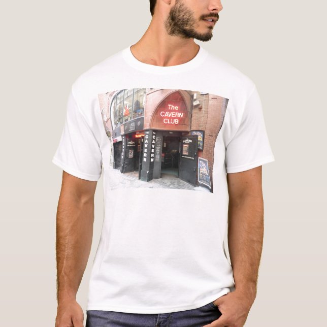 Cavernklubben i Liverpools den Mathew gatan Tee Shirt (Framsida)