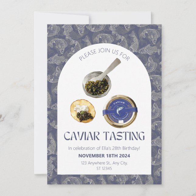 Caviar Taste Party-inbjudan Inbjudningar (Framsida)
