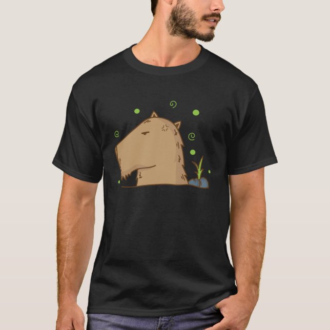 Caviidae Guinea Pig in Hibernation T Shirt (Framsida)