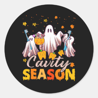 Cavity Season Halloween fernny Dental Spöken och t Runt Klistermärke