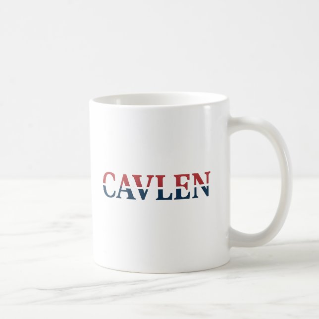 CAVLEN Gradient Logo Mug - Modern Red and Blue Des Kaffemugg (Höger)