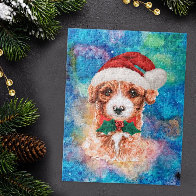 Cavoodle Breed Hund jul Pussel (Skapare uppladdad)