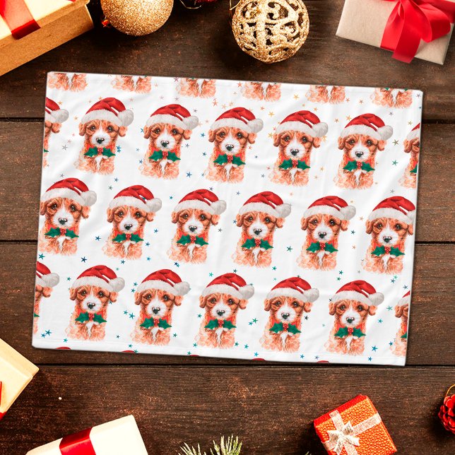 Cavoodle Dog Breed Christmas Stars Fleecefilt (Skapare uppladdad)