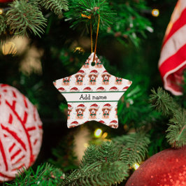 Cavoodle Hund aveln julstjärnor Julgransprydnad Keramik