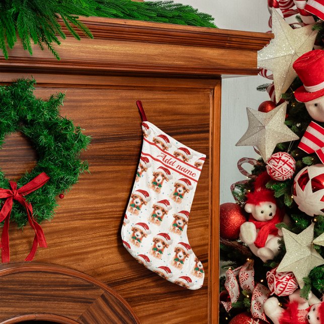 Cavoodle Hund aveln julstjärnor Liten Julstrumpa (Skapare uppladdad)