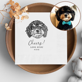 Cavoodle Hund Personlig Cheers Napkins Pappersservett