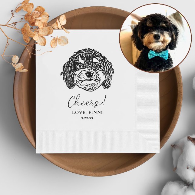 Cavoodle Hund Personlig Cheers Napkins Pappersservett (Skapare uppladdad)