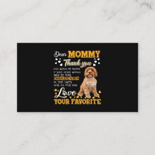 Cavoodle Kära Mamma Tack för att vara min Mamma Visitkort
