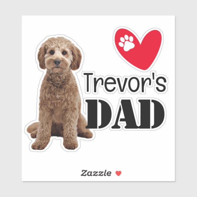 Cavoodle Pappa Personlig Sticker Klistermärken (Ark)