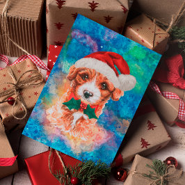 Cavoodle Ras Hund Jul Helg Vykort