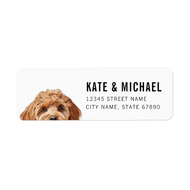 Cavoodle Returadressetiketter Returadress Etikett (Framsidan)