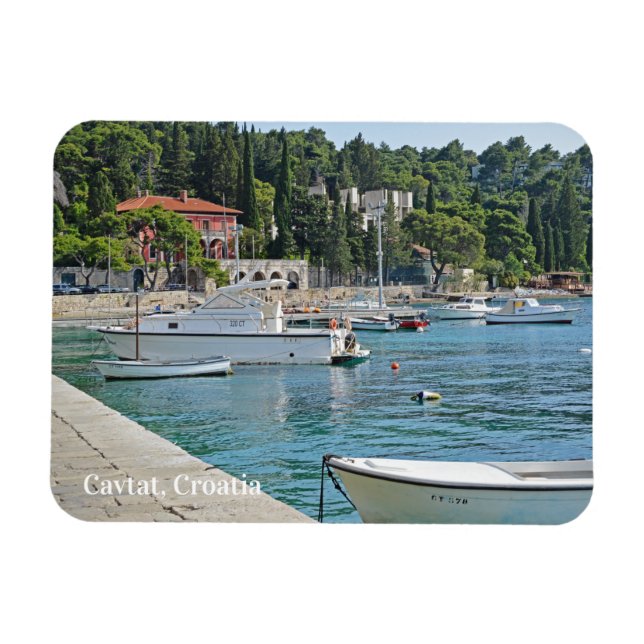 Cavtat, Kroatiens syn på Vatten Helgdag Magnet (Horisontell)