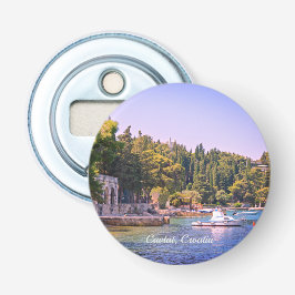 Cavtat, Kroatiens vy över Beach Flasköppnare