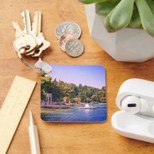 Cavtat, Kroatiens vy över Beach