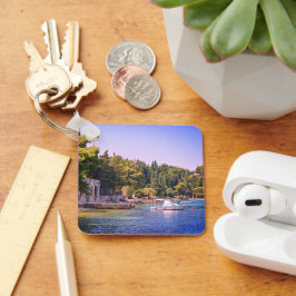 Cavtat, Kroatiens vy över Beach Nyckelring