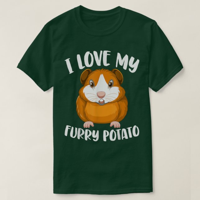 Cavy Älskare Guinea Gris Owners i Kärlek Mitt Håri T Shirt (Design framsida)