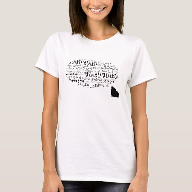 Cavyart Piggytalks Ｔｅｅ　（Longhaired） T-shirt (Framsida)