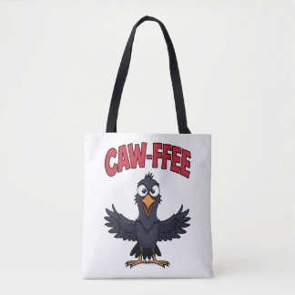 CAW-FFEE Funny Kråka Coffee Älskare Tygkasse