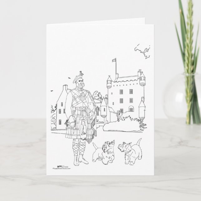 Cawdor slott, Skottland Kort (Framsida)