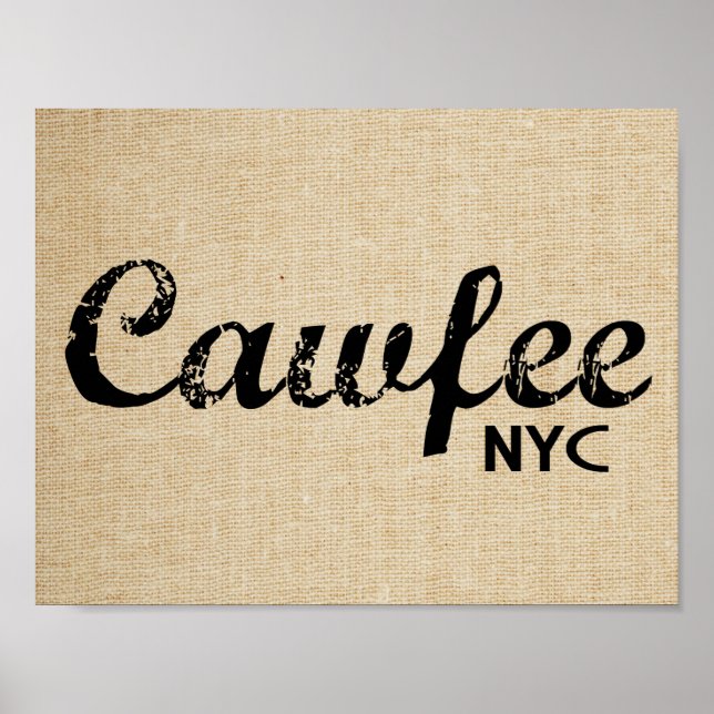 Cawfee New York poster lustigt (Framsidan)