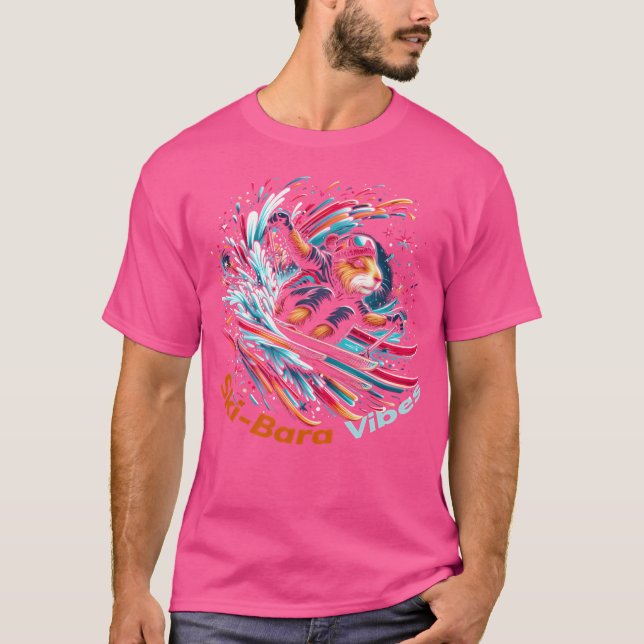 Caybara Skiing Epic Winter Julafton Vibes T Shirt (Framsida)