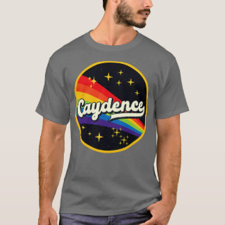 Caydence Rainbow in Space Vintage Stil T Shirt
