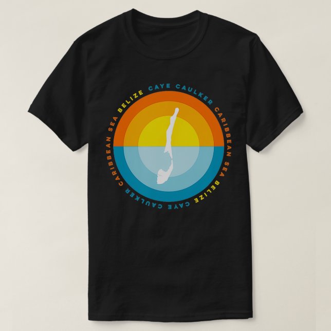 Caye Caulker Belize Graphic Sunset T T Shirt (Design framsida)