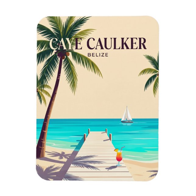 Caye Caulker Belize Magnet (Vertikal)