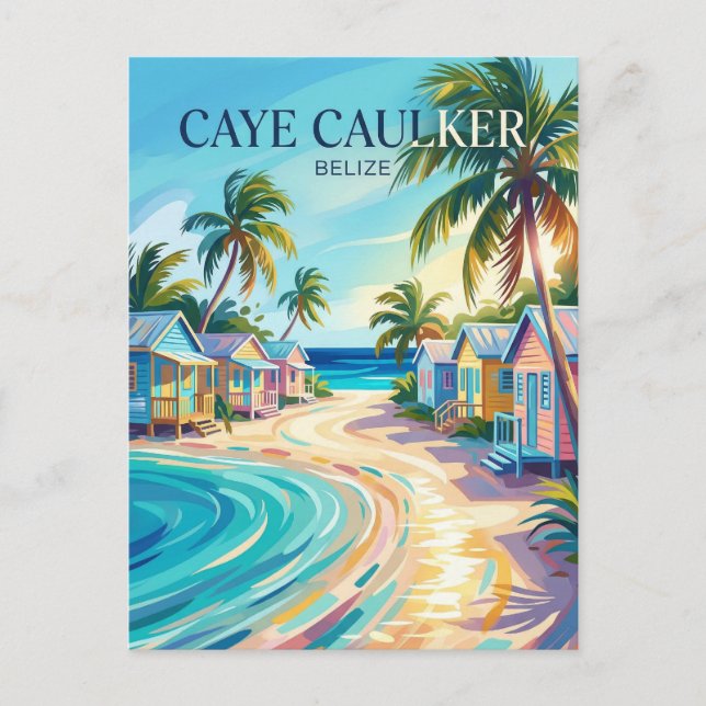 Caye Caulker Belize Vykort (Framsida)