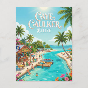 Caye Caulker byn Belize Vykort