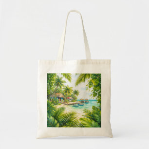 Caye Caulker Tropisk Ö Island Tygkasse