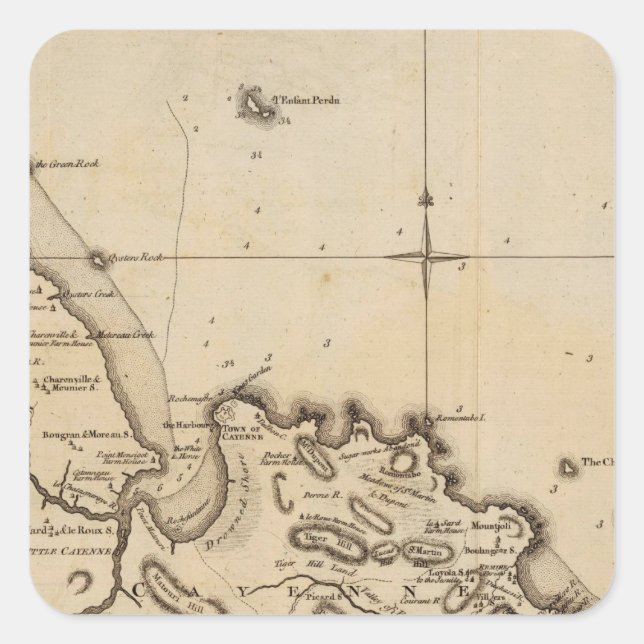 Cayenne 2 fyrkantigt klistermärke (Framsida)