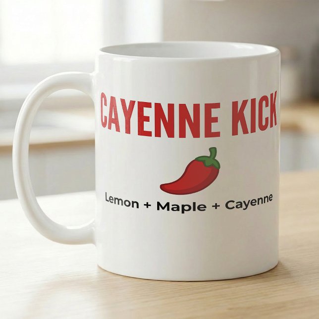Cayenne Kick Lemon Maple Recipe Kaffemugg (Skapare uppladdad)