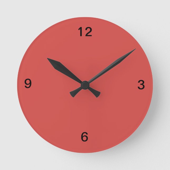 Cayenne Red Wall Clock Rund Klocka (Framsida)