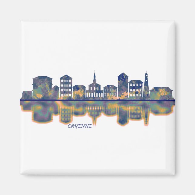 Cayenne Skyline Magnet (Framsidan)