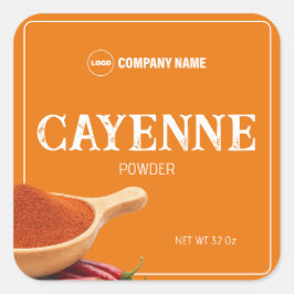 Cayenne Spice Anpassningsbar Label Sticker Fyrkantigt Klistermärke