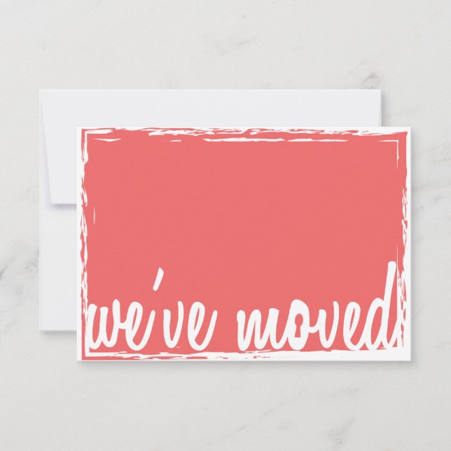 Cayenne & White Vi har flyttat Houseuppvärmning In Inbjudningar (Framsida)