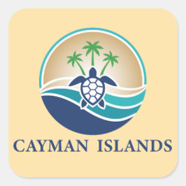 Cayman Islands Caribbean Fyrkantigt Klistermärke