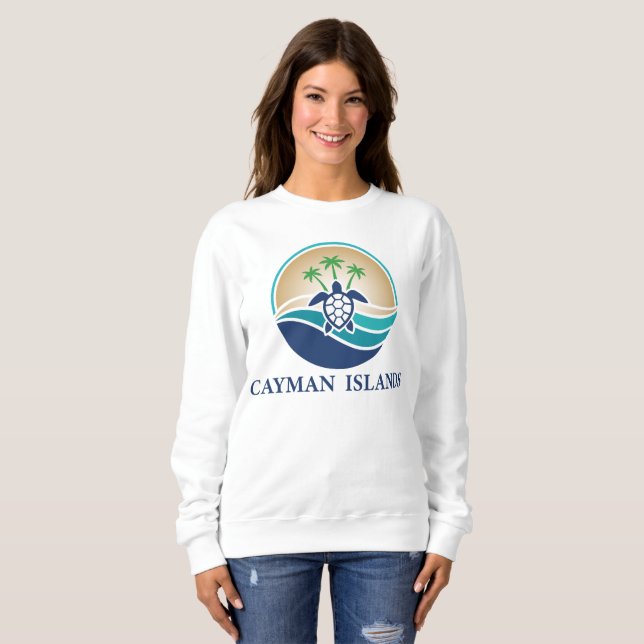 Cayman Islands Caribbean T Shirt (Hel framsida)