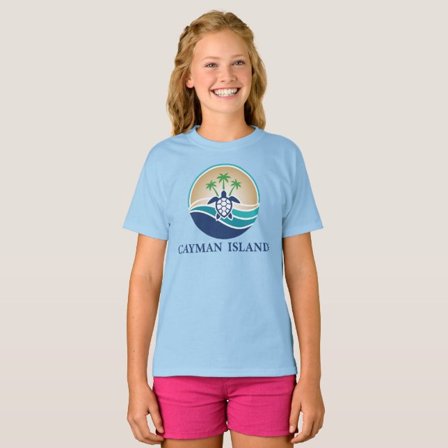 Cayman Islands Caribbean T Shirt (Hel framsida)